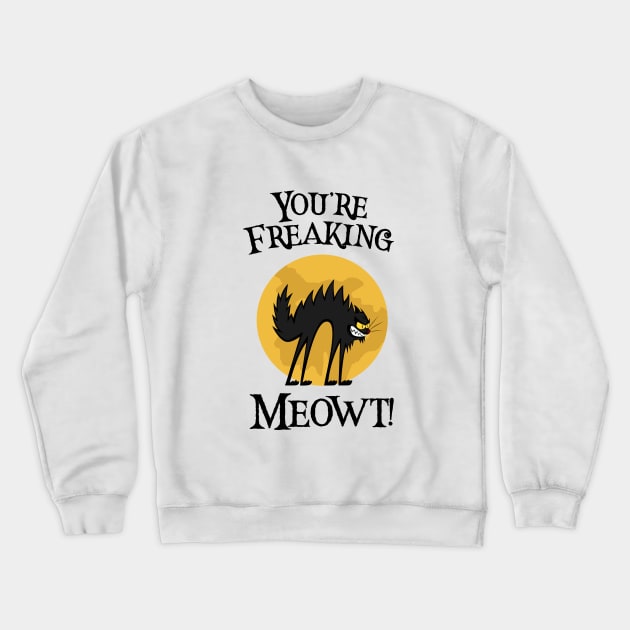 Cat Cute Halloween Design Crewneck Sweatshirt by RJCatch